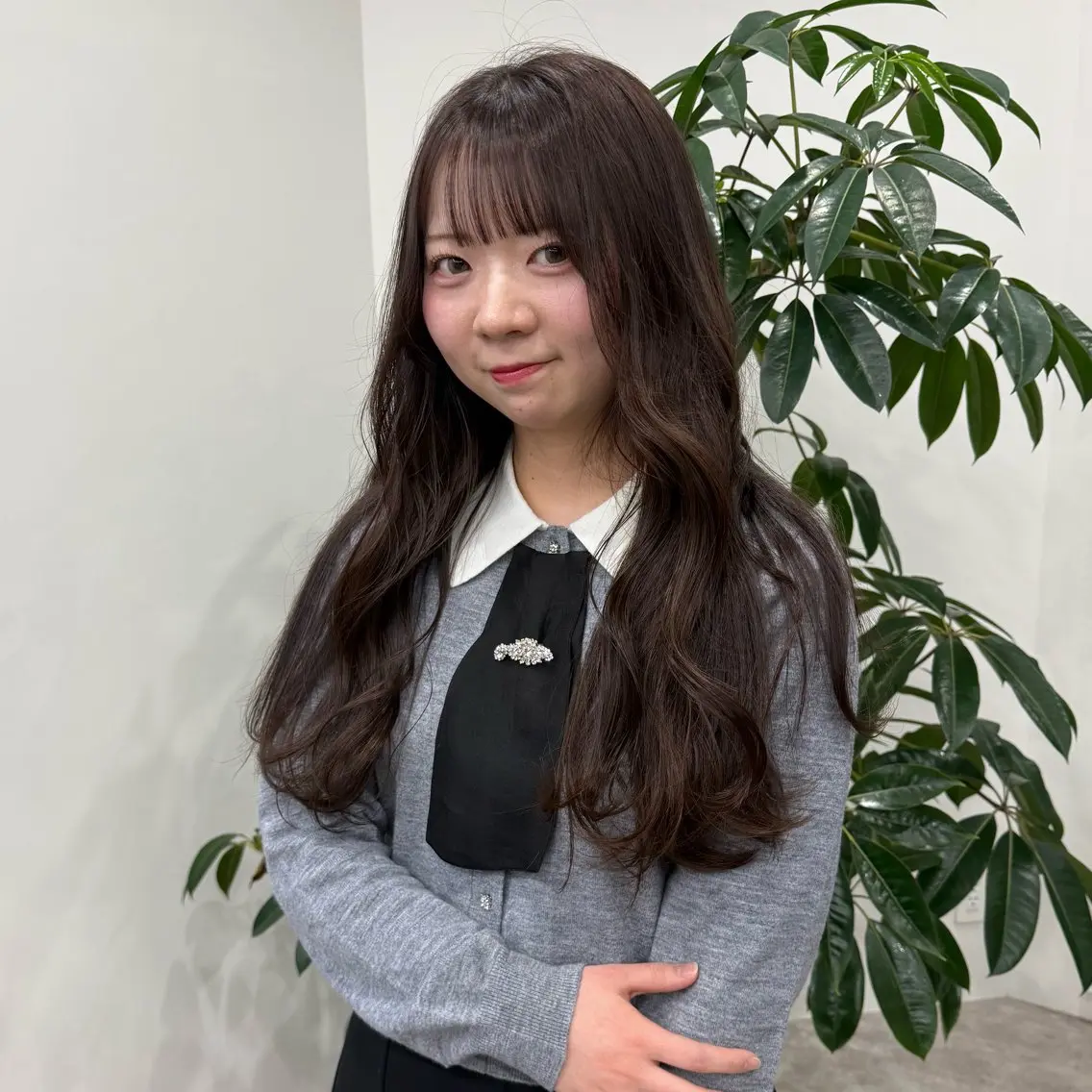 ロング カラー ベージュカラー ショコラベージュ カットモデル yumekaのヘアスタイル