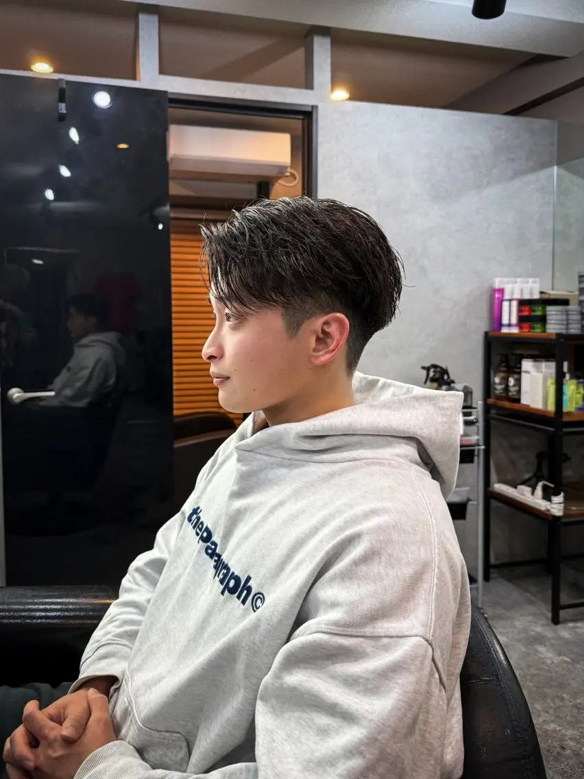 ショート カラー パーマ ヘアアレンジ メンズ メンズパーマ ニュアンスパーマ カット パーマ 【メンズ専門美容師】 NUMBER.12のヘアスタイル