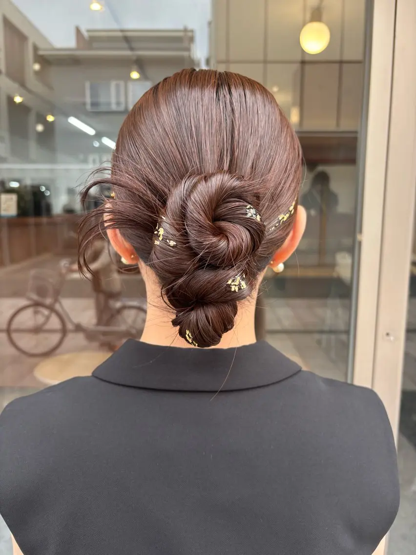 ミディアム ヘアセット 🌈トップデザイナー 金沢駅近nanamiのヘアスタイル
