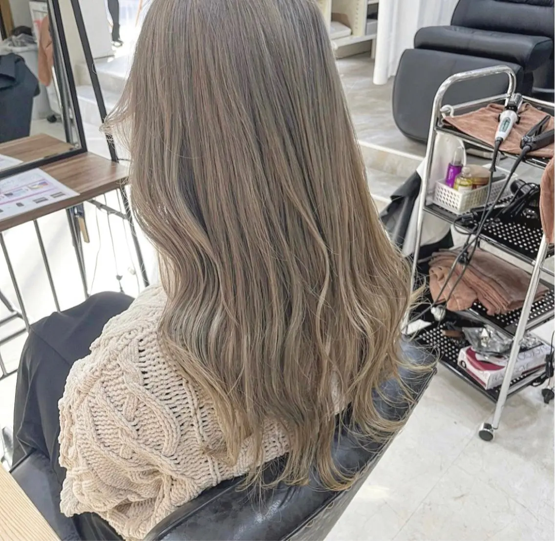 ロング カラー ヘアアレンジ ヘアカラー トリートメント 似合わせ＋韓国カット ニシヤマ　マイのヘアスタイル