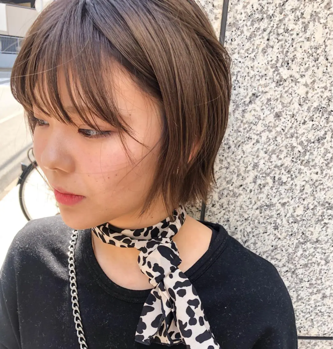 ショート ヘアカラー nessヤマサキ リュウタのヘアスタイル