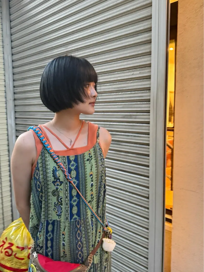 ショート カラー アッシュ ヘアカラー ウエカワ ハルのヘアスタイル