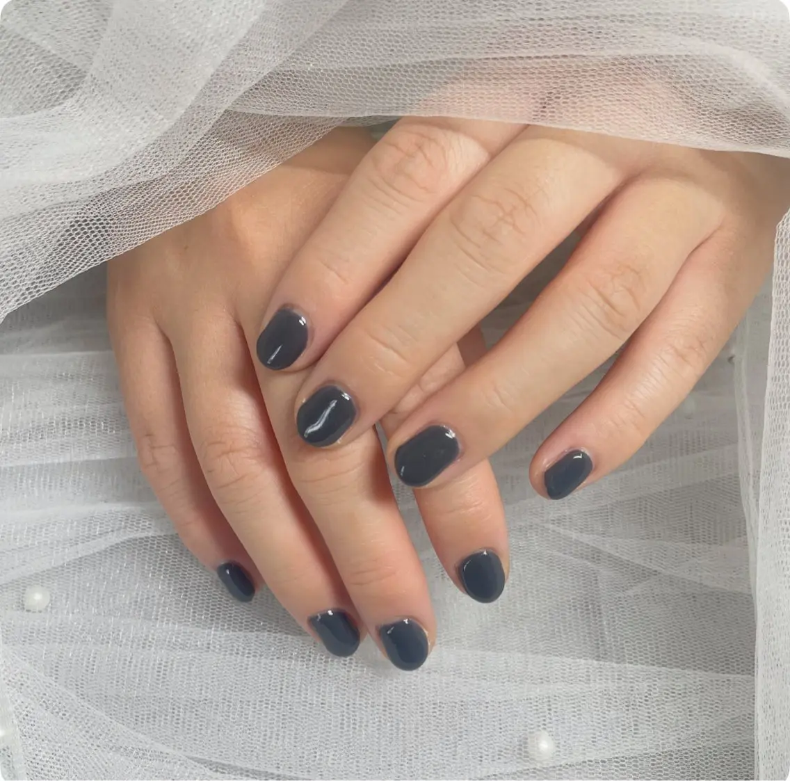 ネイル ネイビー ハンドネイル Chul Nail 愛莉のネイルデザイン
