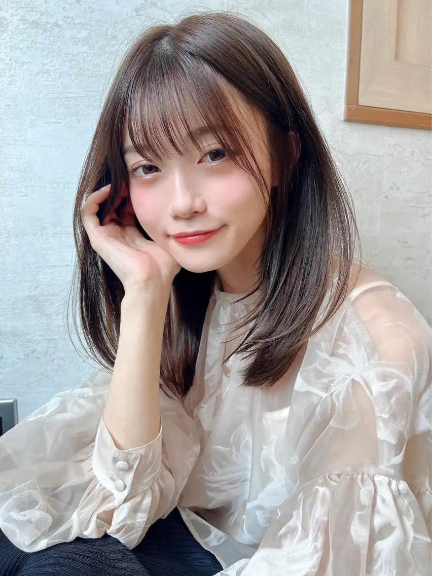 ミディアム カット ヘアカラー 【ダブルカラー指名 No.1】森栄範のヘアスタイル