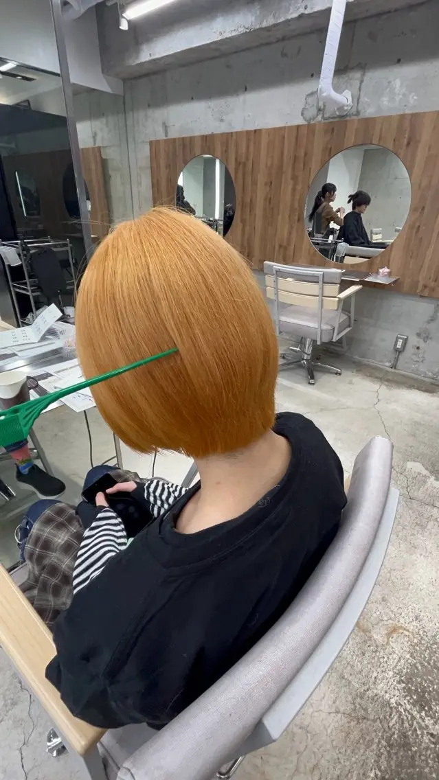 ショート カラー ヘアカラー トリートメント ヘアセット 透明感カラー/ ブリーチ/💓パタオのヘアスタイル