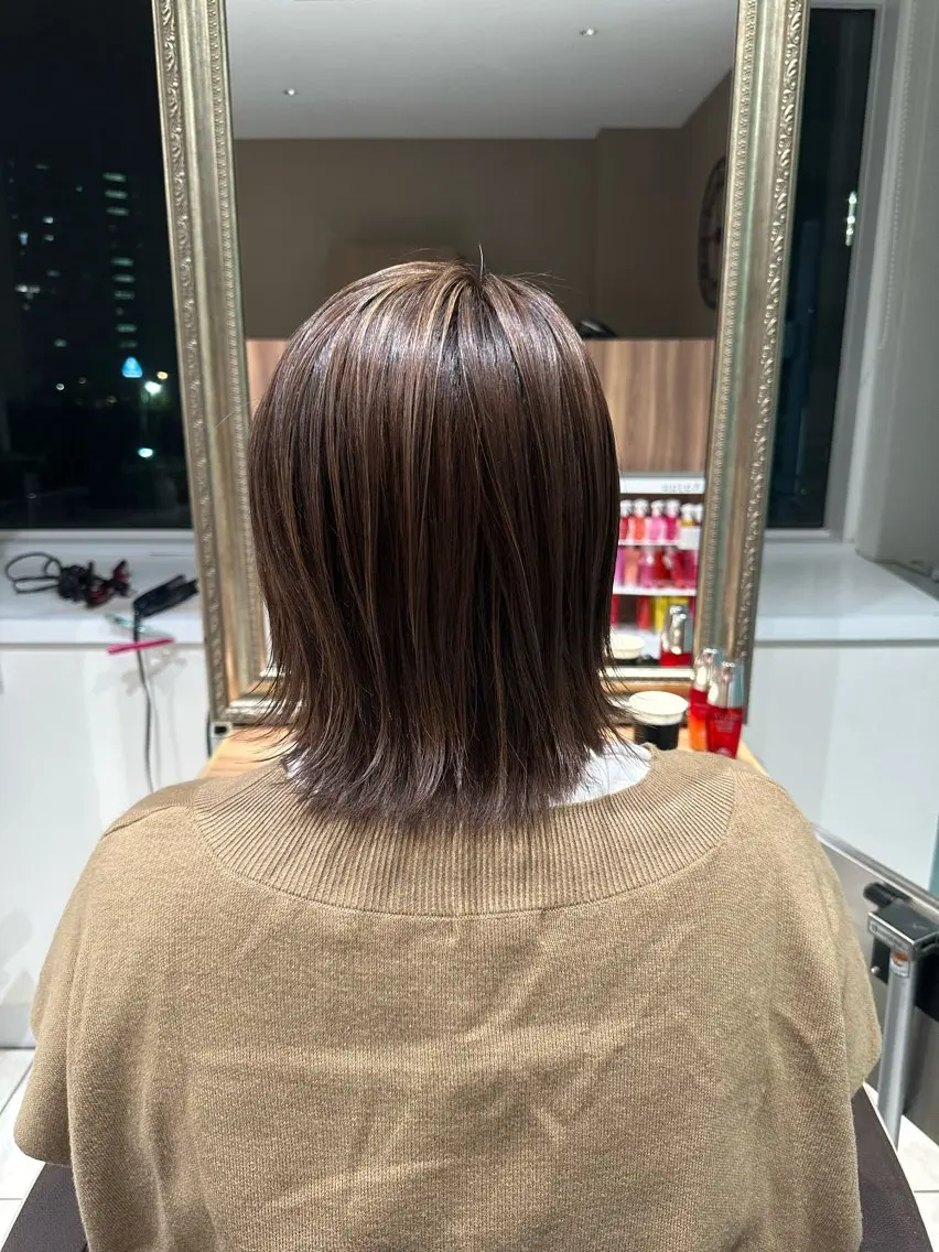 ミディアム カラー ヘアカラー トリートメント Ash日暮里 /momijiのヘアスタイル