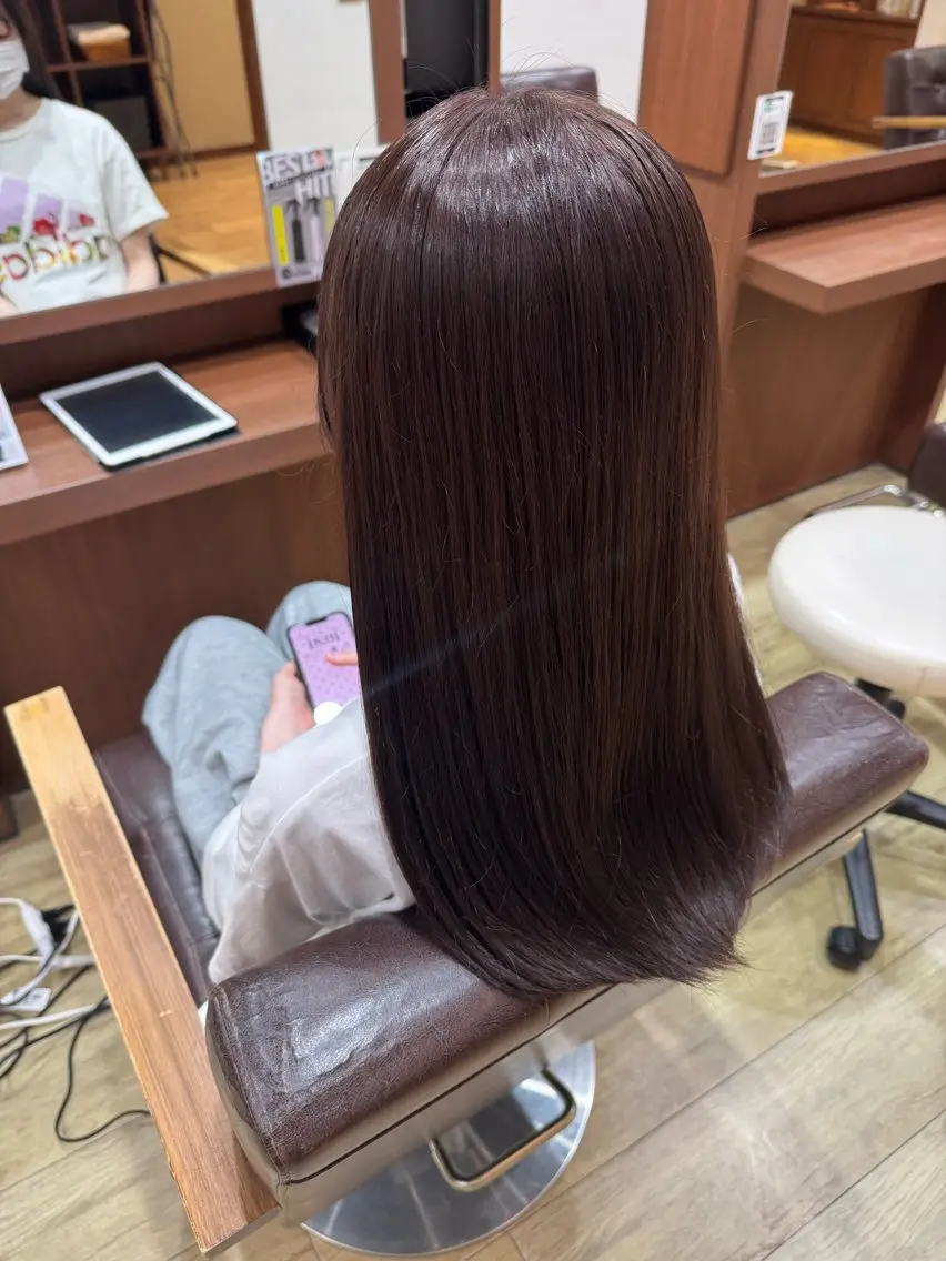 セミロング ヘアカラー ブランシェ神領店 稲垣 葵のヘアスタイル
