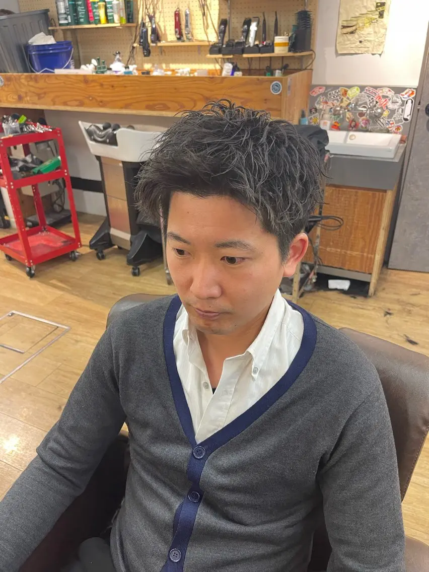 ショート カット パーマ 阿部 春道のヘアスタイル