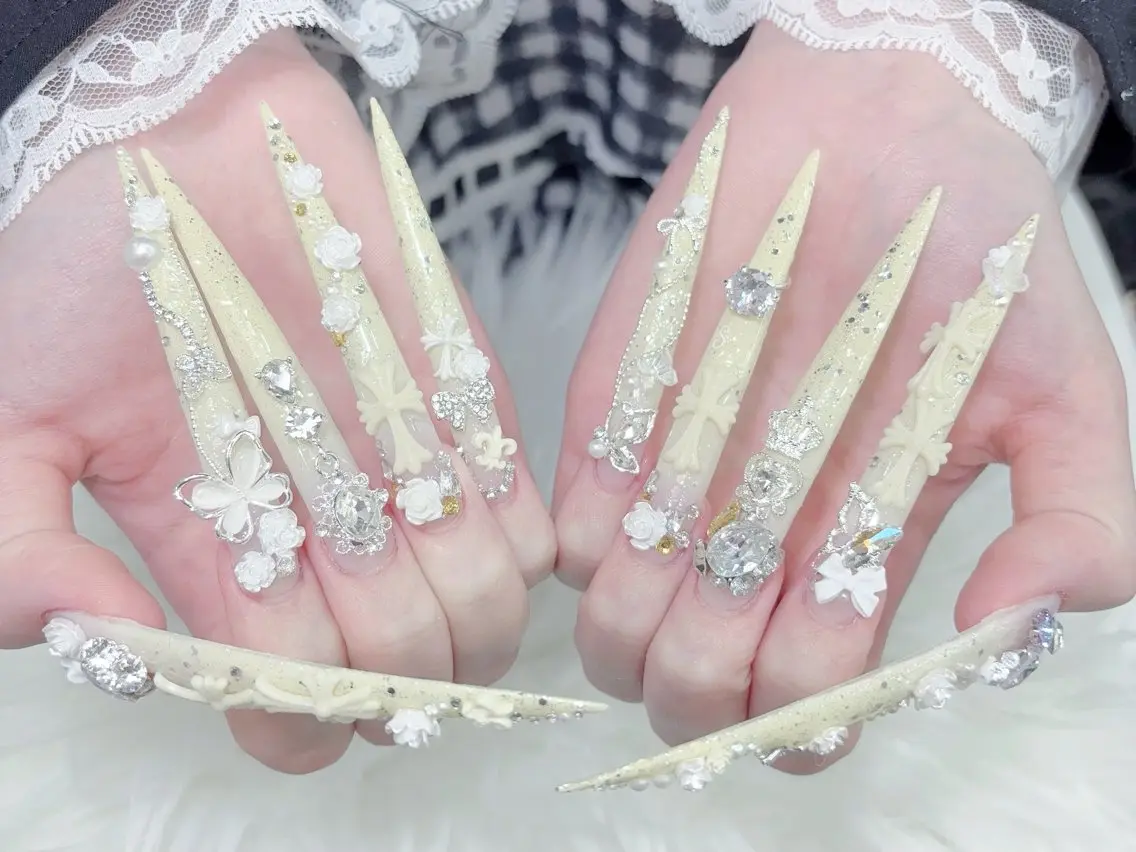 ネイル 成人式 マグネットネイル 大理石ネイル(マーブル) リボン 夏ネイル ハンドネイル MoMoA Nail ネイル長さ出し専門店のネイルデザイン
