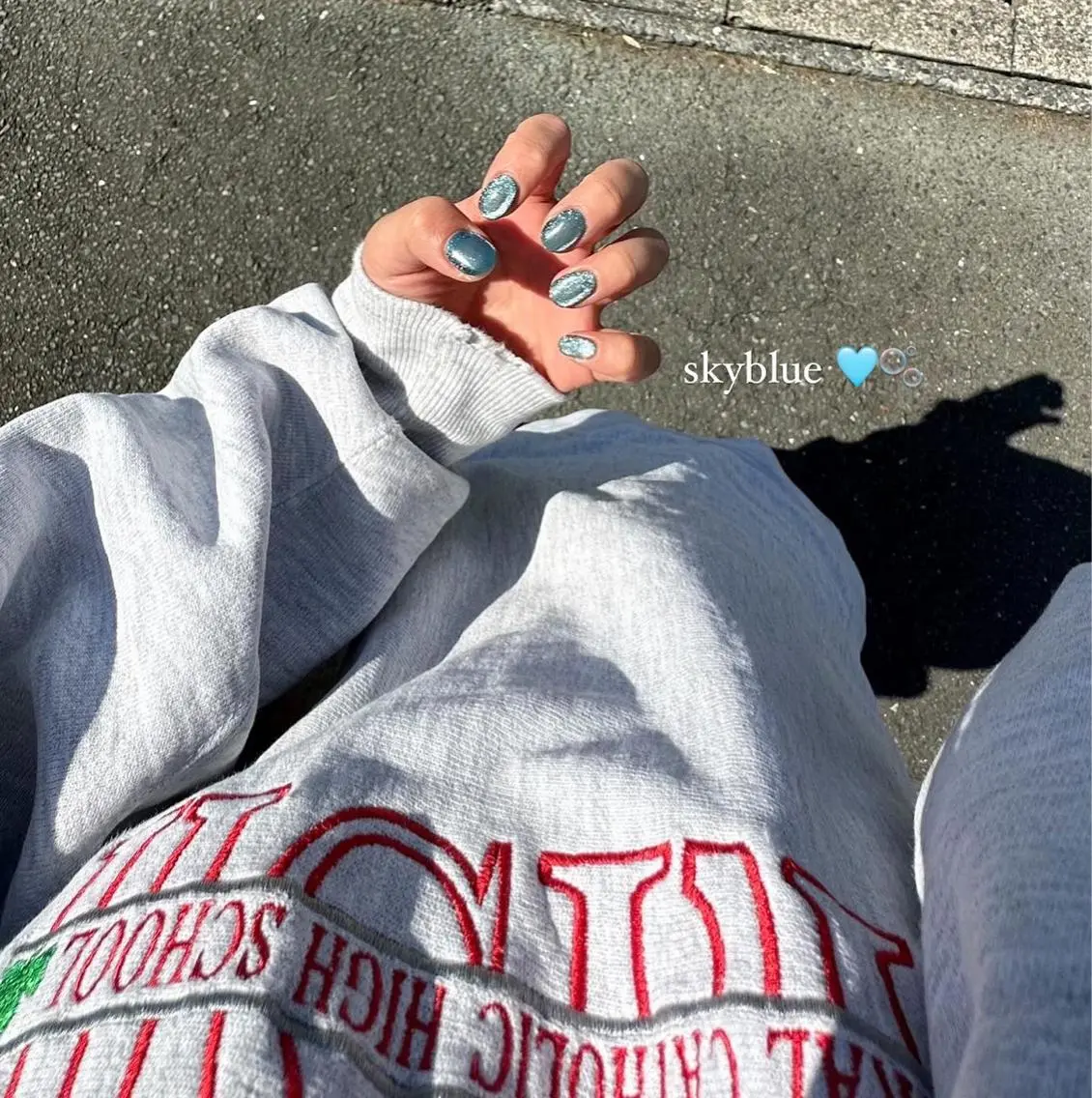 ネイル ブルー マグネットネイル ハンドネイル nailsalon  TORONのネイルデザイン
