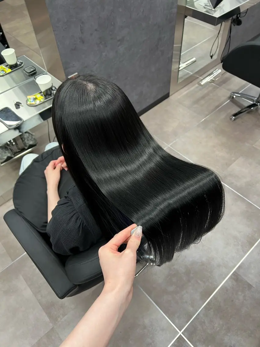 ロング カット 縮毛矯正 トリートメント 🩶髪質改善/新宿 /saaya🩶のヘアスタイル