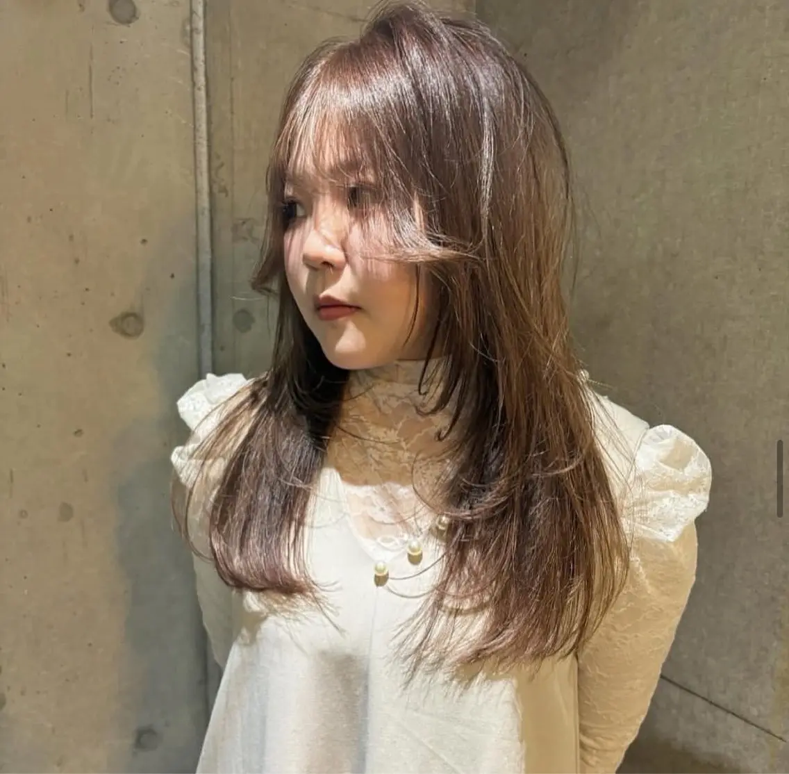 セミロング カラー パーマ ヘアアレンジ メンズ キッズ デザインパーマ メンズカット 郁美のヘアスタイル