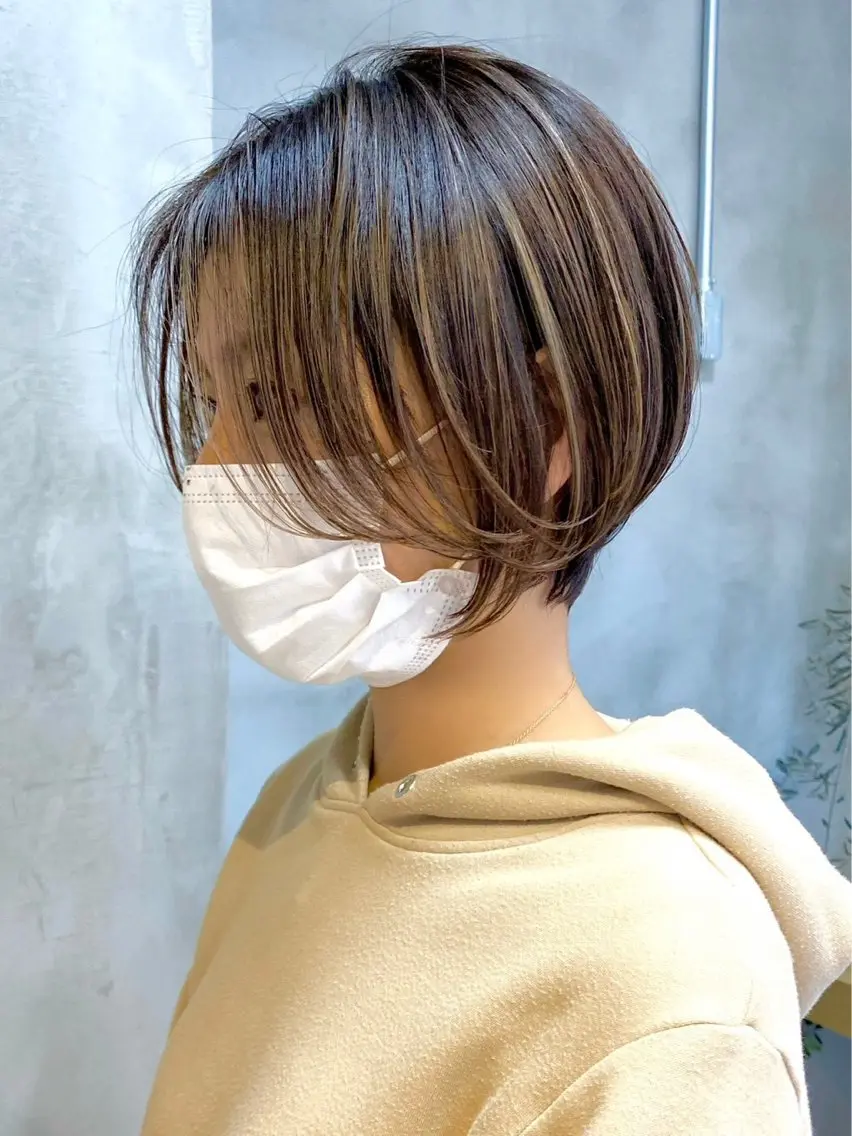 ショート カット 縮毛矯正 fifth 武正 琉生のヘアスタイル