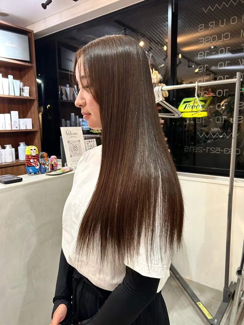 【髪質改善人気No.1✨】【高艶髪】ココナッツ縮毛矯正SS+艶髪トリートメントの写真