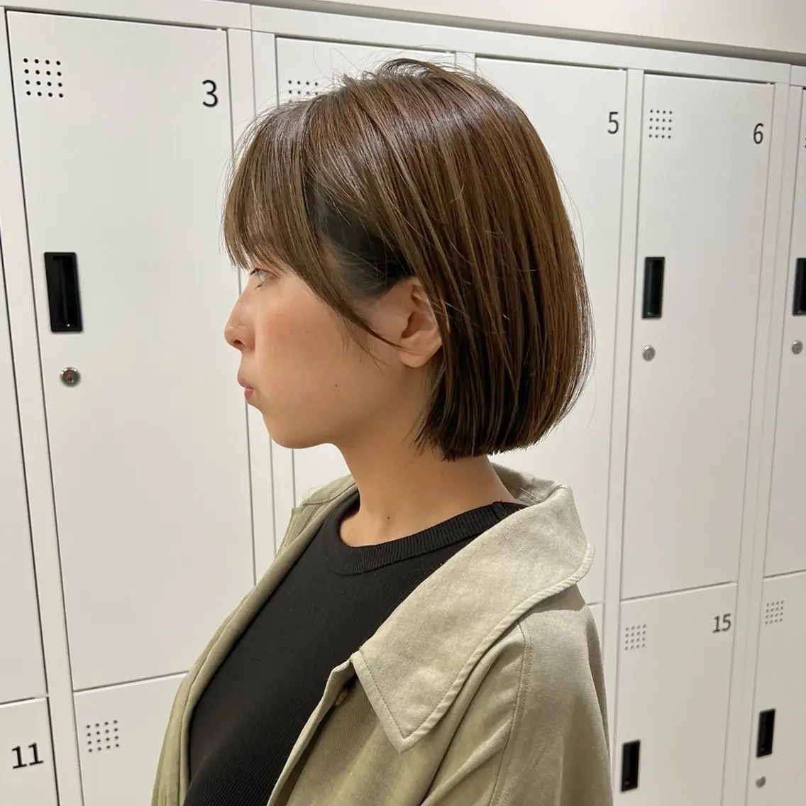ショート カラー ベージュカラー 透明感カラー オリーブベージュ ボブ ナチュラルヘア/ 似合わせ/三宅 昌太のヘアスタイル