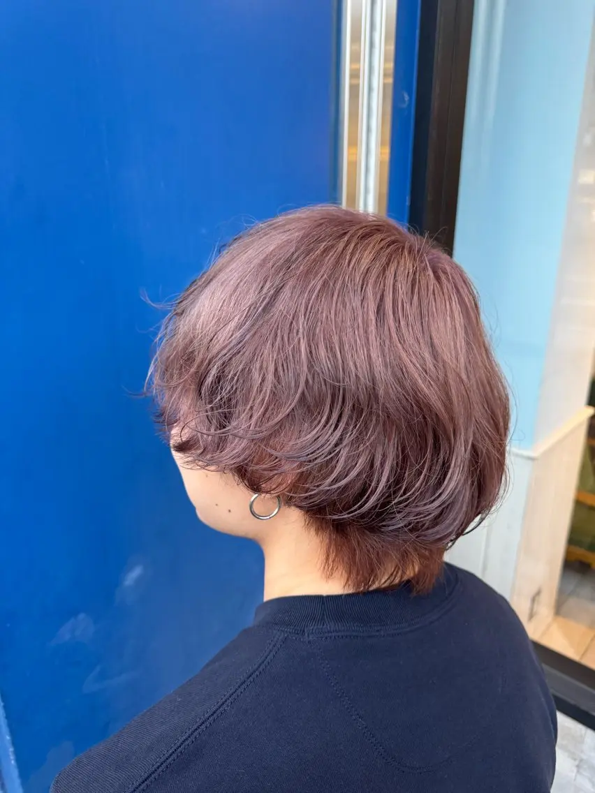 カラー メンズ メンズブリーチ ブリーチ ブラウンカラー ピンクカラー ヘアカラー トリートメント 艶カラー👾ブリーチ なし暖色👾ユースケのヘアスタイル