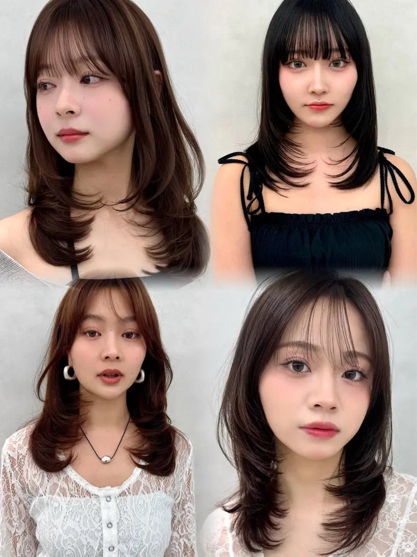 【ロング限定】カット➕シャンプー 🦋韓国風レイヤーカット得意です🦋の写真