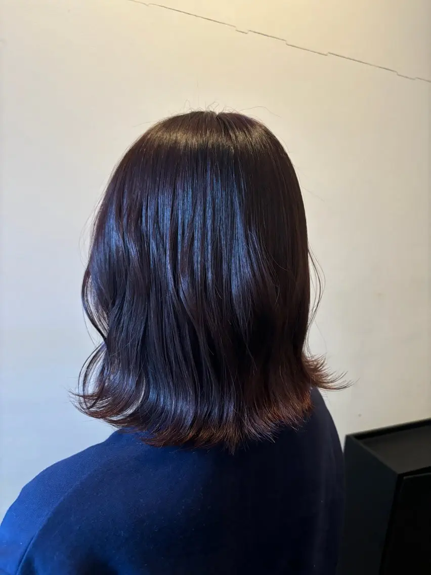 ミディアム カラー ヘアカラー トリートメント 山下 歩華のヘアスタイル