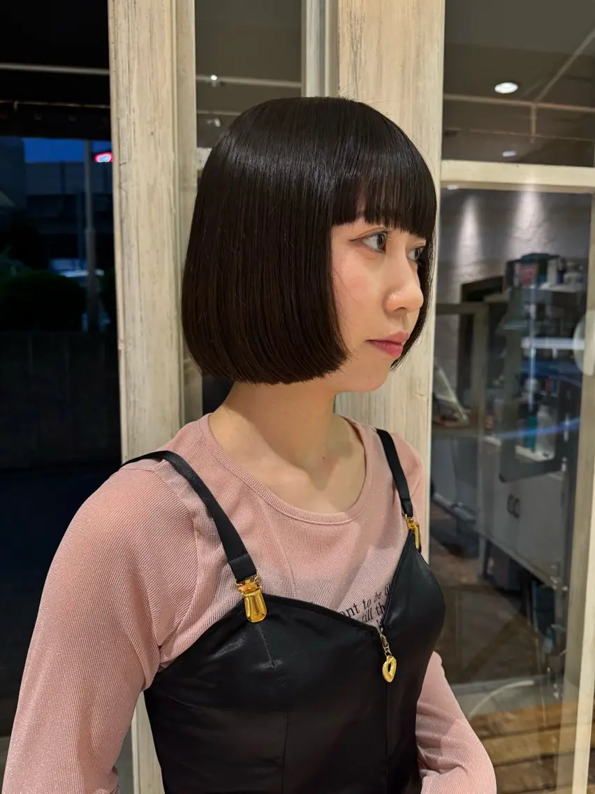 ショート ボブ 縮毛矯正 縮毛矯正 トリートメント kai🐇似合わせ レイヤーカットのヘアスタイル