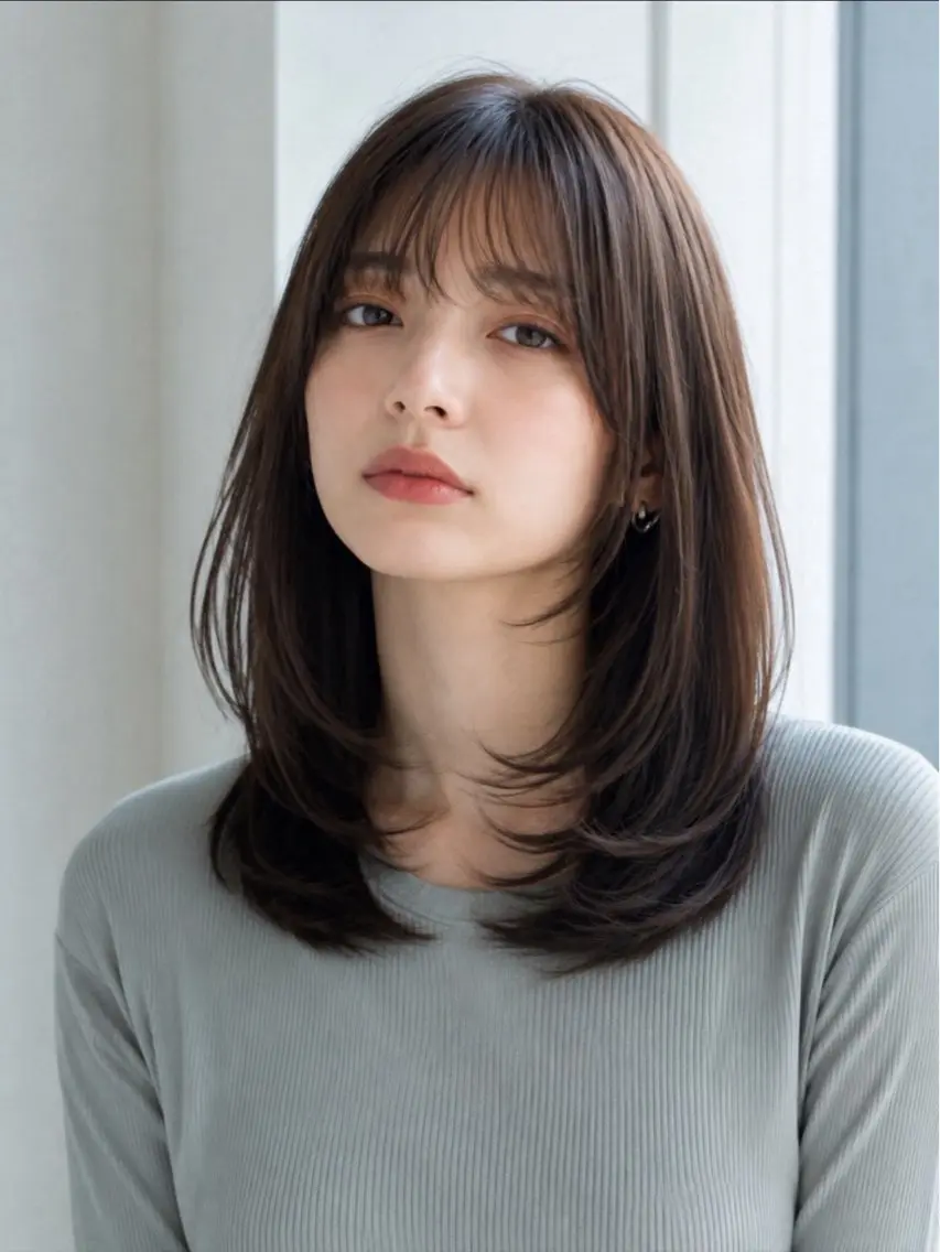 ミディアム カラー ヘアカラー 韓国×艶ハイトーンが かわいい✨️リオ🍒のヘアスタイル