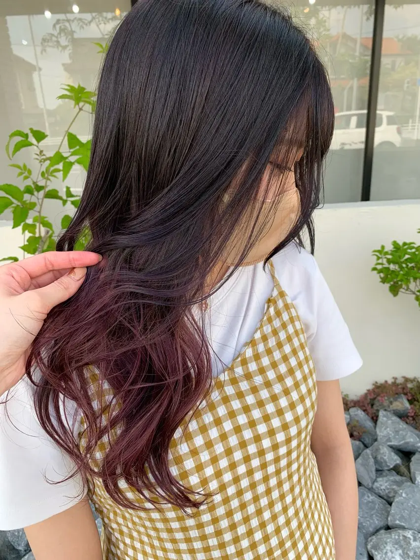 ロング カラー グラデーションカラー ラベンダーカラー ラベンダーピンク ピンクカラー ♡田口 結彩♡のヘアスタイル