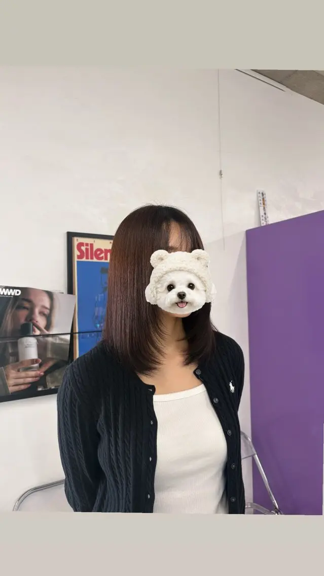 ミディアム カット miloc sayaのヘアスタイル