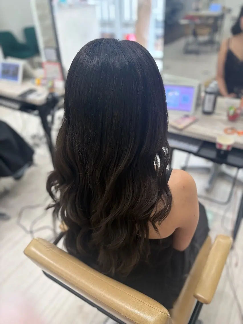 ロング カラー カット ヘアカラー トリートメント 暖色系カラー/ピンク Ririi🎀のヘアスタイル