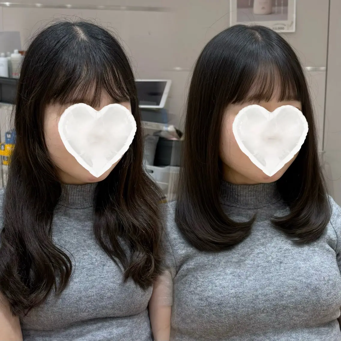 ミディアム カット 縮毛矯正 トリートメント 内田 志乃のヘアスタイル