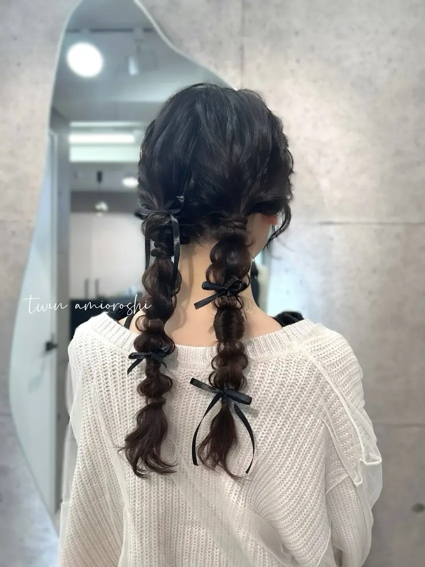 セミロング ヘアアレンジ ヘアセット ヘアメイク/髪質改善 🎀Moeri🎀のヘアスタイル
