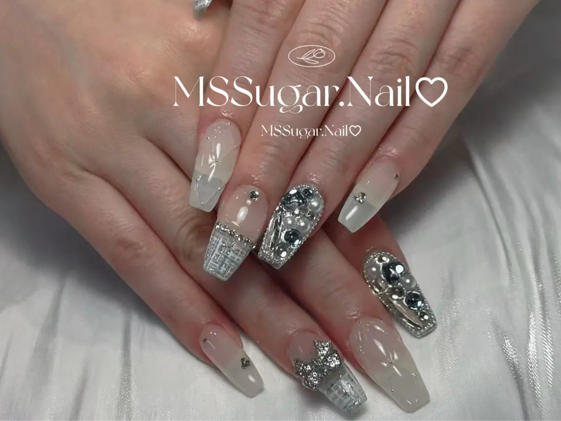 ネイル ハロウィン ロングネイル マグネットネイル スカルプネイル ネイルチップ MSSugar Nailのネイルデザイン