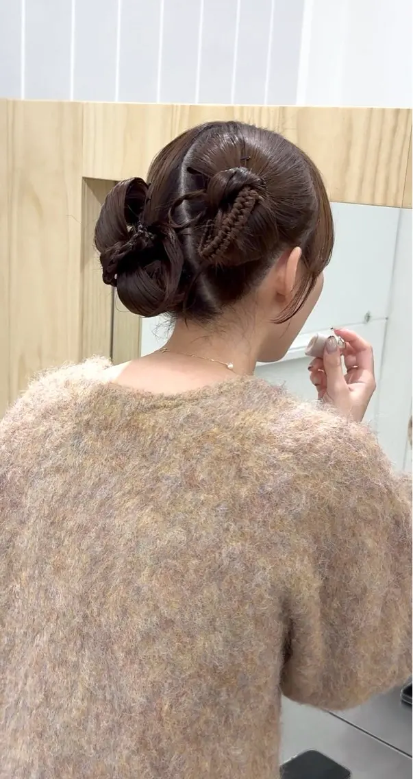 ロング ヘアアレンジ ヘアセット manami/ヘア セット/ハイトーンのヘアスタイル
