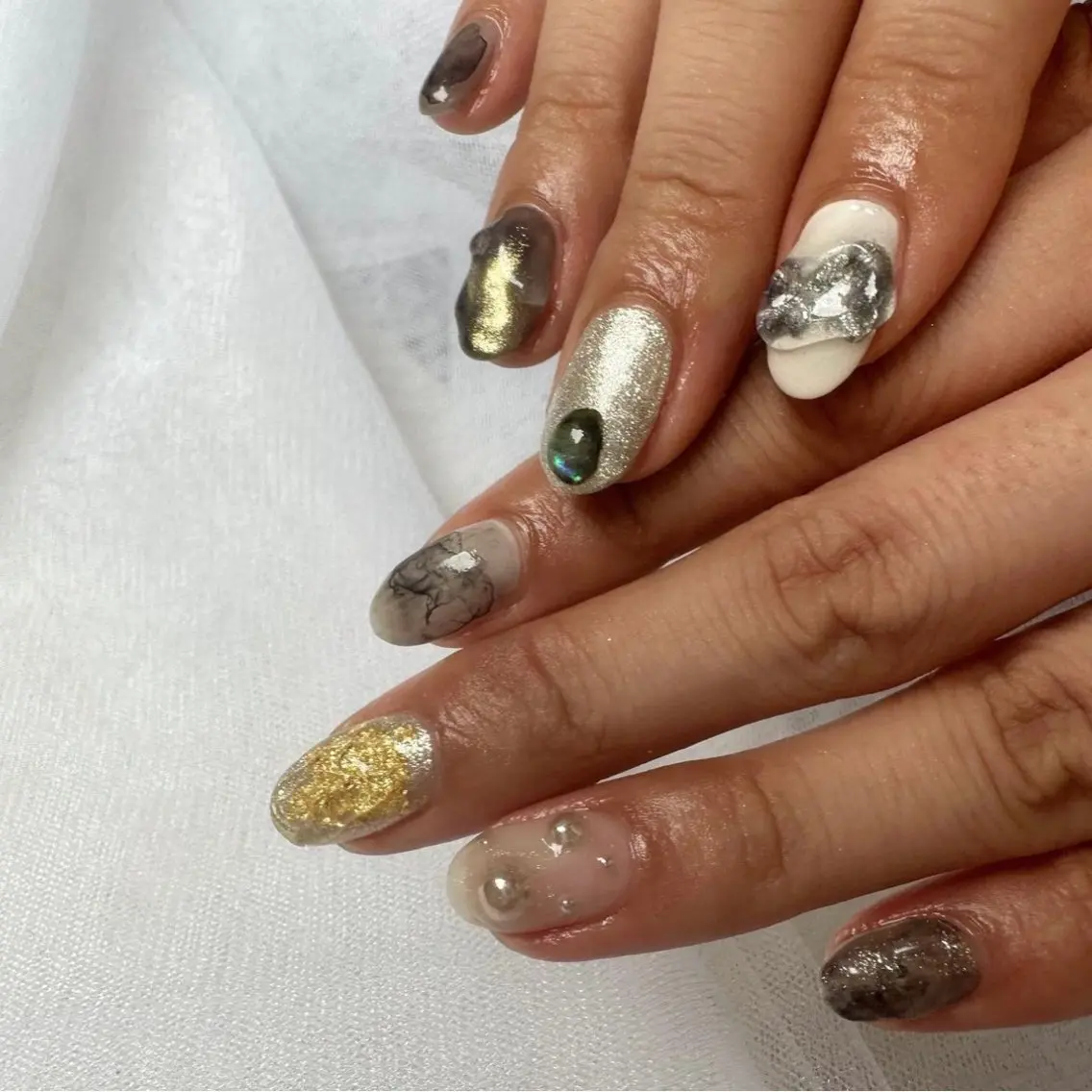 ネイル クリアネイル 氷ネイル・うるうるネイル 韓国ネイル 持ち込み ニュアンスネイル 🪞KAPE NAIL 🪞のネイルデザイン