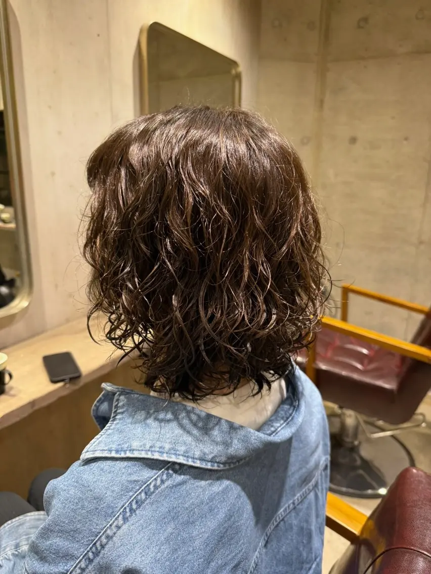 ミディアム カット ヘアカラー パーマ 【韓国艶カラー】 Katoのヘアスタイル