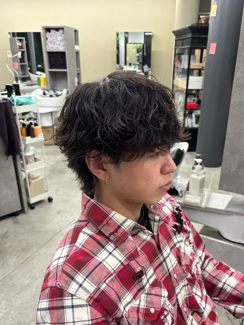 ショート パーマ カット パーマ 堀合駿輔/パーマ/ 波巻き/縮毛/ボブのヘアスタイル