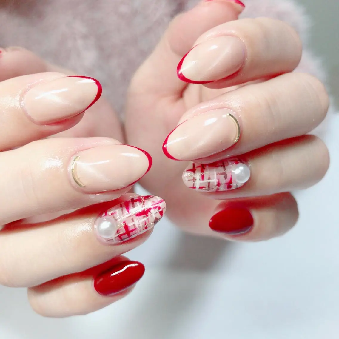 ネイル ジェルネイル マグネットネイル ツイードネイル S Nailのネイルデザイン