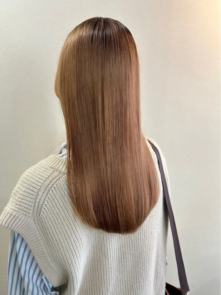 ロング カラー ヘッドスパ ブリーチなしWカラー 暖色カラー/mayuのヘアスタイル