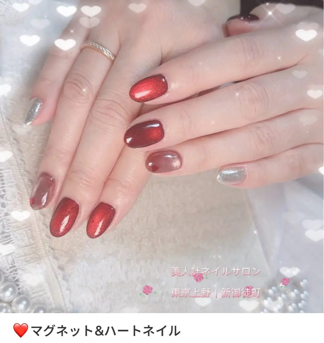 ネイル ハート ハンドネイル 中山 美月のネイルデザイン
