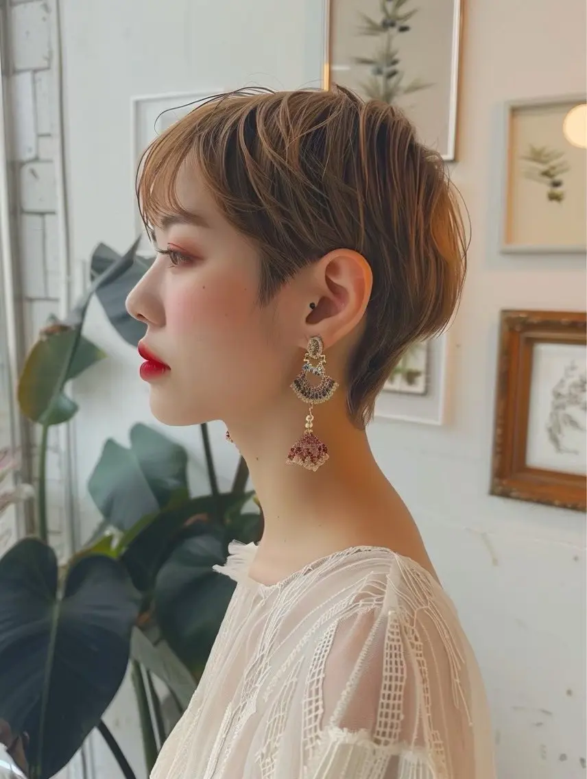 ショート カラー 美髪矯正💙ྀི/ 水光髪🫧/ミナルのヘアスタイル