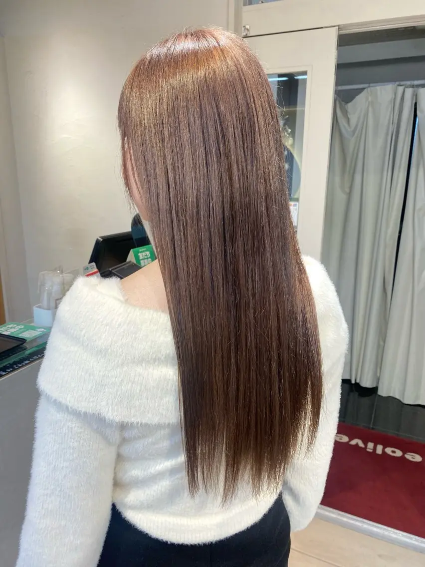 ロング カラー ベージュカラー ブリーチ 透明感カラー Aya　ブリーチなし 🌱　ダブルカラーのヘアスタイル