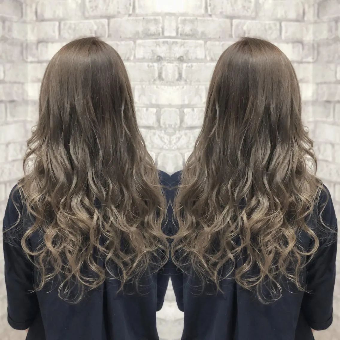 セミロング カラー ヘアアレンジ グラデーションカラー カット ヘアカラー トリートメント 秋山 幸太のヘアスタイル