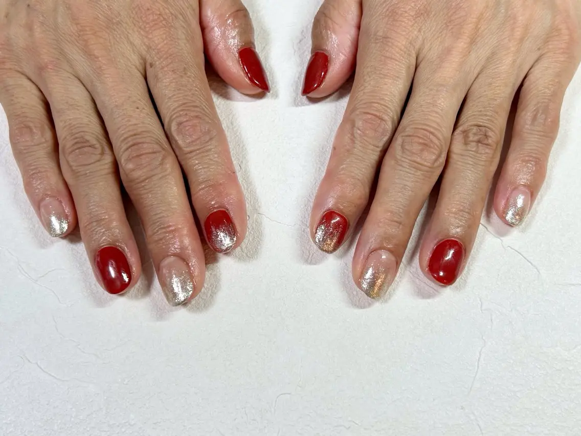 ネイル オーロラネイル フットネイル フレンチネイル ジェルネイル 韓国ネイル ハンドネイル kiki nail &brow二子玉川のネイルデザイン
