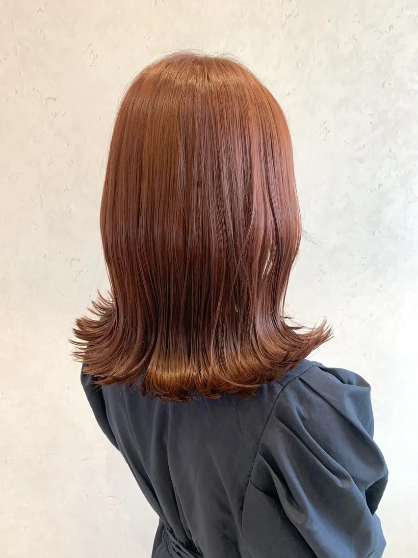 ミディアム カット ヘアカラー トリートメント ナチュラル／透明感 💎maoのヘアスタイル