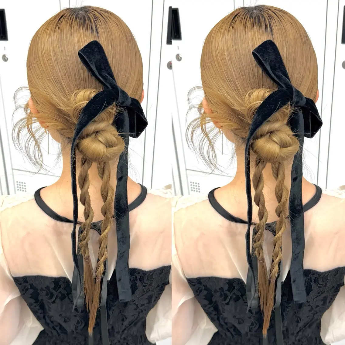 ロング ヘアアレンジ ヘアセット ヘアメ🎀ハイトーン 🩵エクステ🪄しほのヘアスタイル