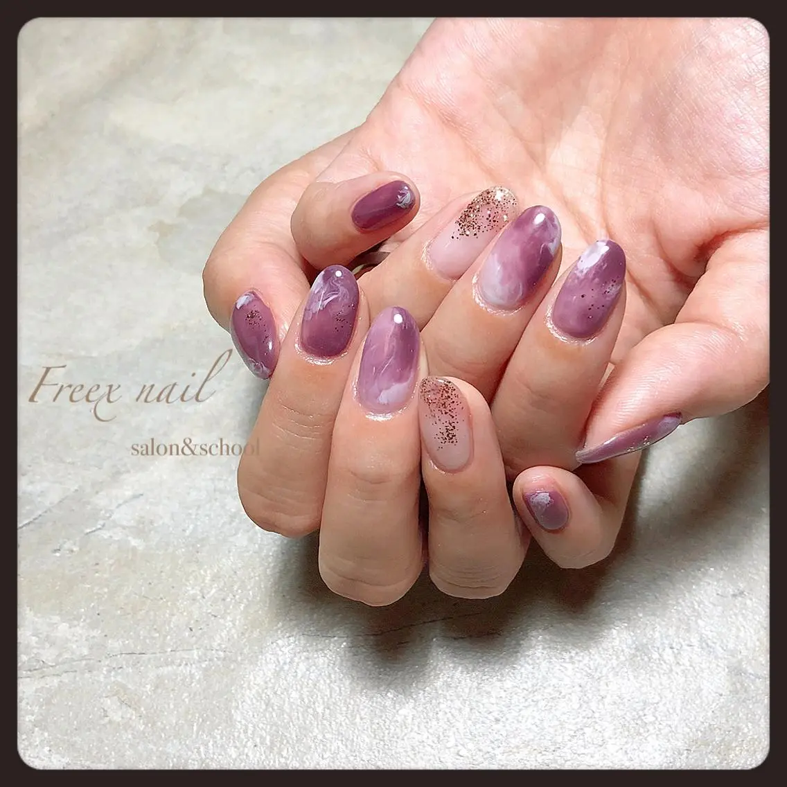 ネイル 大理石ネイル(マーブル) ニュアンスネイル freex nail /ニュアンス/個性派のネイルデザイン