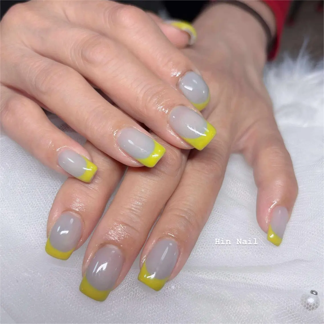 ネイル フットネイル フレンチネイル ジェルネイル グラデーション 韓国ネイル ハンドネイル HIN NAILのネイルデザイン