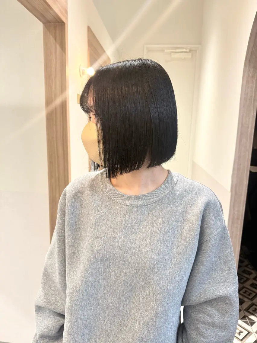 🔵カット＋ミルボントリートメント🔵［ボブ/切りっぱなしボブ/タッセルボブ］の写真