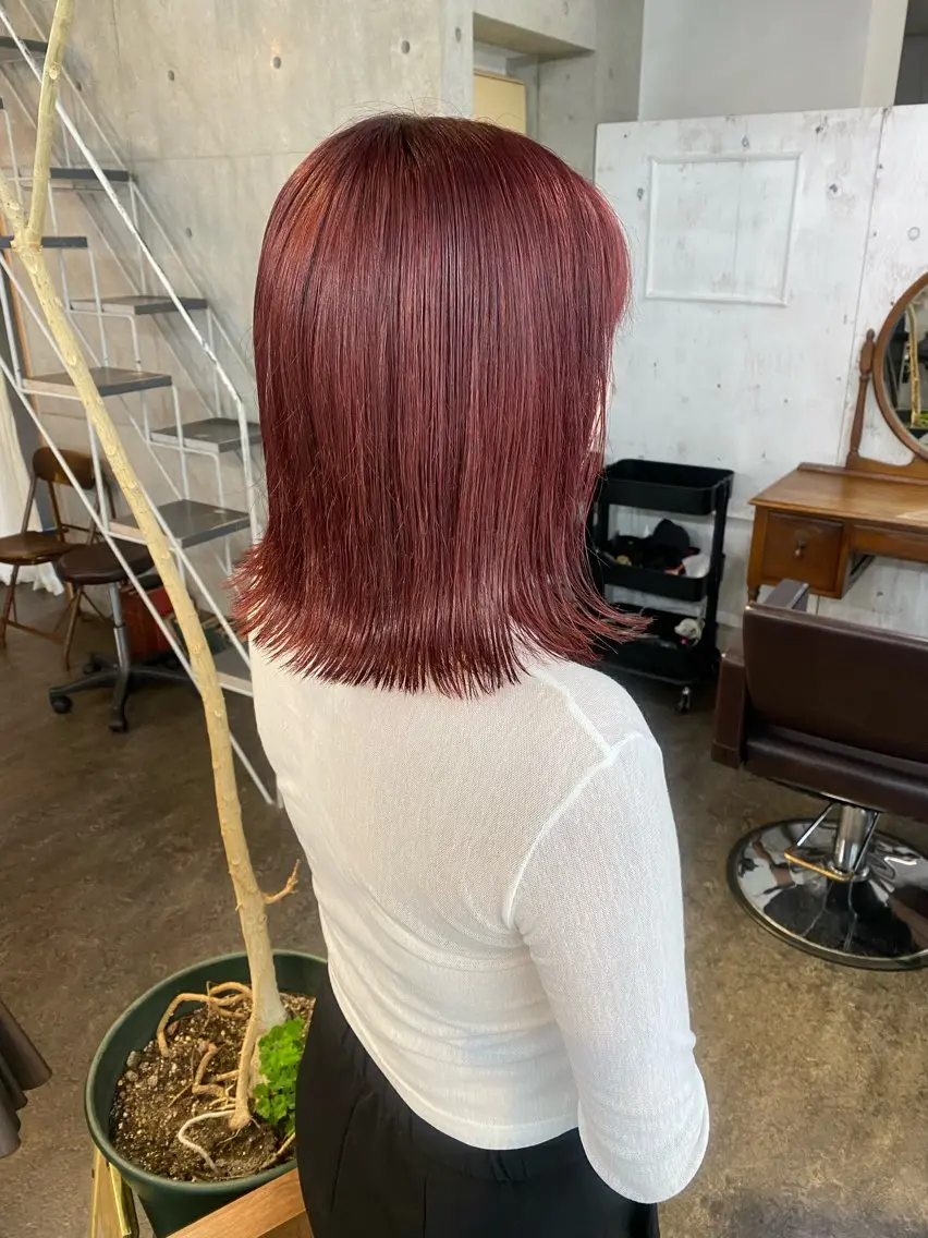 ミディアム カラー ヘアカラー トリートメント モリモト サナのヘアスタイル