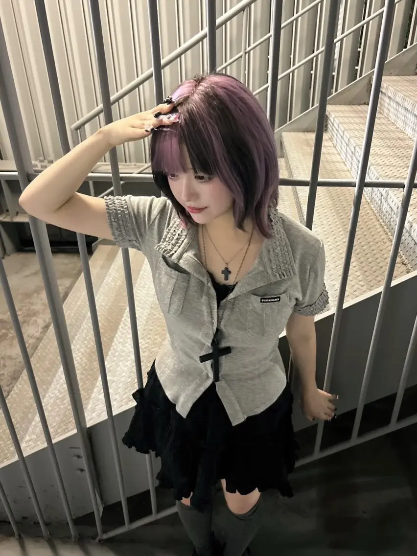 ミディアム カラー 黒髪 デザインカラー ピンクカラー ヘアカラー 名古屋/デザイン/ ブリーチ/松井亮磨のヘアスタイル