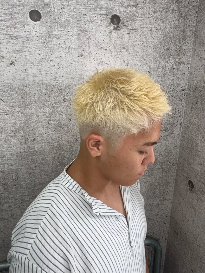メンズ カット パーマ 社会人フェード特化 ／渋谷の雄大のヘアスタイル