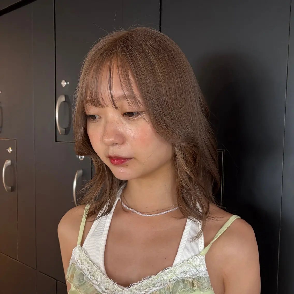 セミロング カラー ヘアアレンジ ヘアカラー トリートメント ヘアセット 🫧ハイトーン×艶 カラー🫧 Rionのヘアスタイル